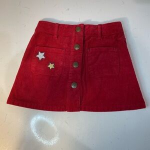 Mini Boden Harry Potter Red Corduroy Star Skirt Adjustable Waist